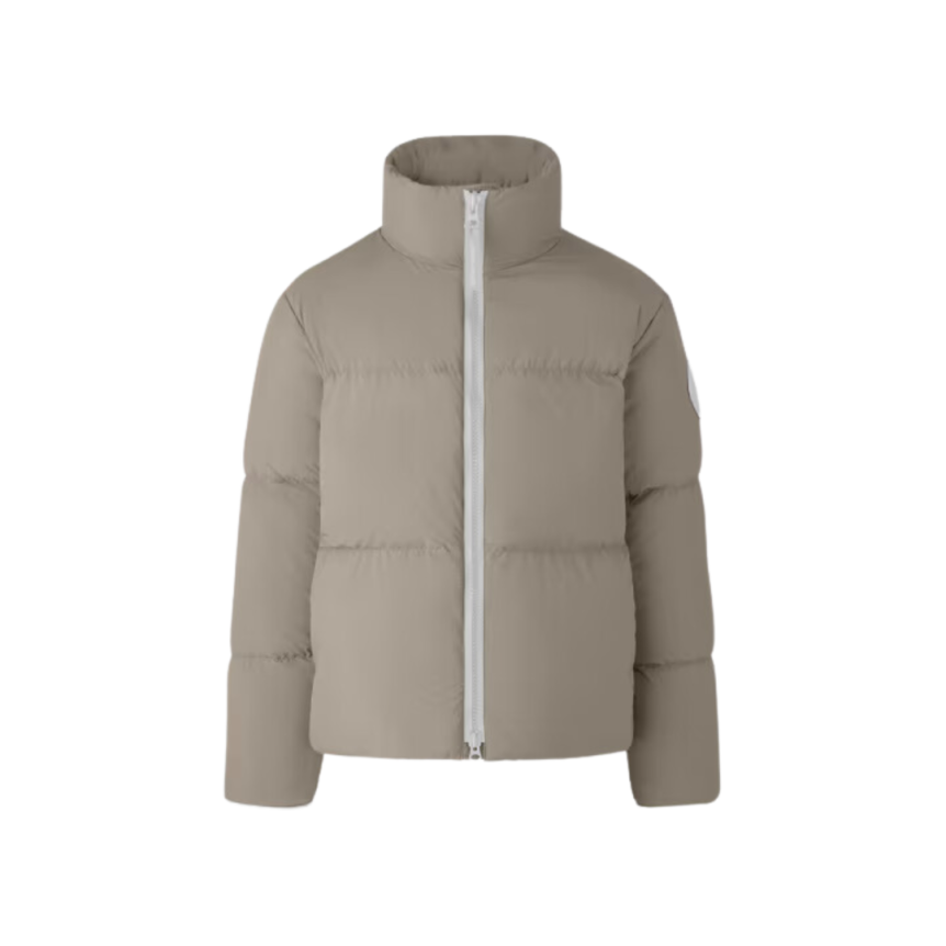 Doudoune CANADA GOOSE Lawrence nylon beige logo blanc