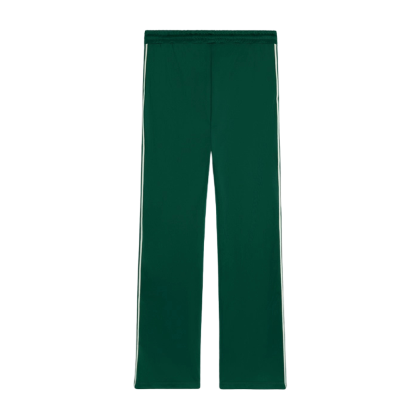 pantalon survêtement CELINE jersey vert bande & logo blanc