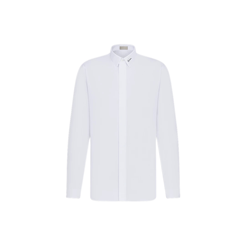 Chemise brodée Dior Popeline de coton blanc