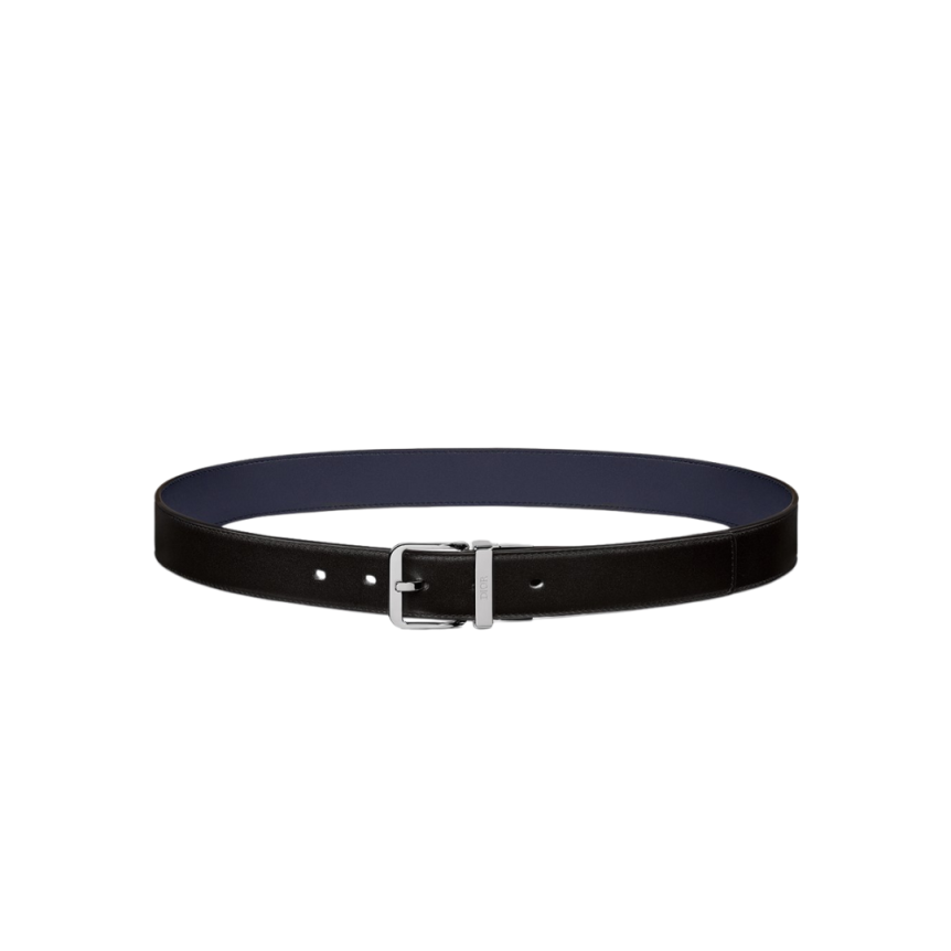 Ceinture réversible DIOR Cuir veau lisse noir et bleu marine