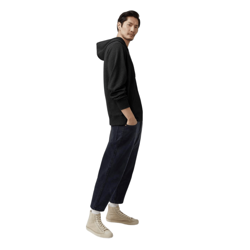 Sweat-shirt à capuche Canada Goose Huron coton noir