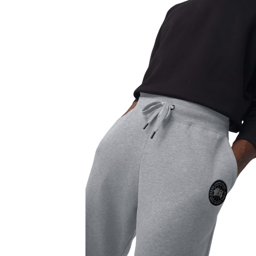 Pantalon de survêtement CANADA GOOSE Huron coton gris chiné jogging Black label