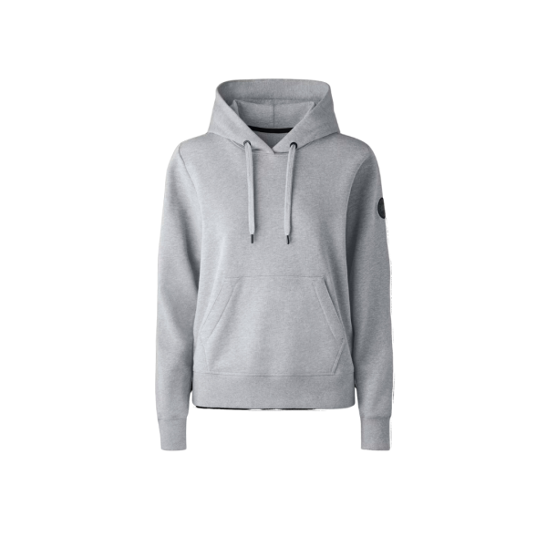 Sweat-shirt à capuche CANADA GOOSE Huron coton gris chiné Black label