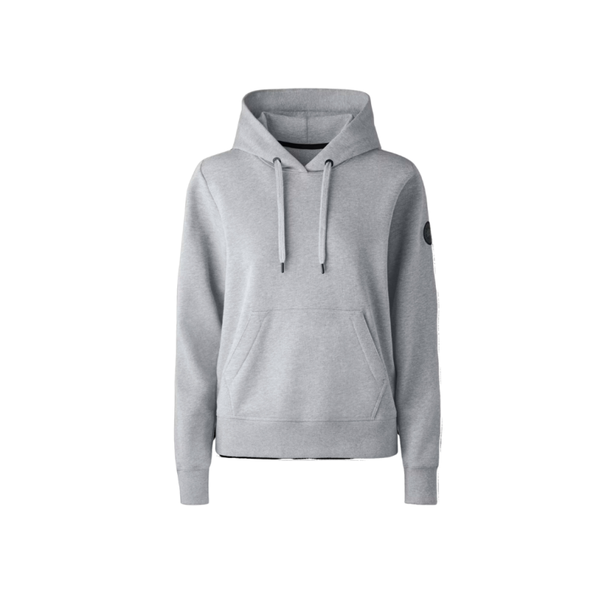 Sweat-shirt à capuche CANADA GOOSE Huron coton gris chiné Black label