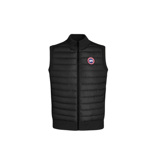Gilet sans manches CANADA GOOSE bi matière laine mérinos noir HyBridge®