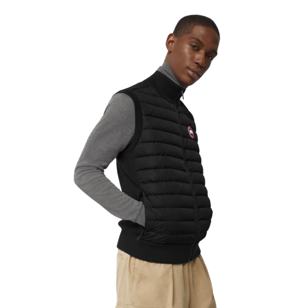 Gilet sans manches CANADA GOOSE bi matière laine mérinos noir HyBridge®