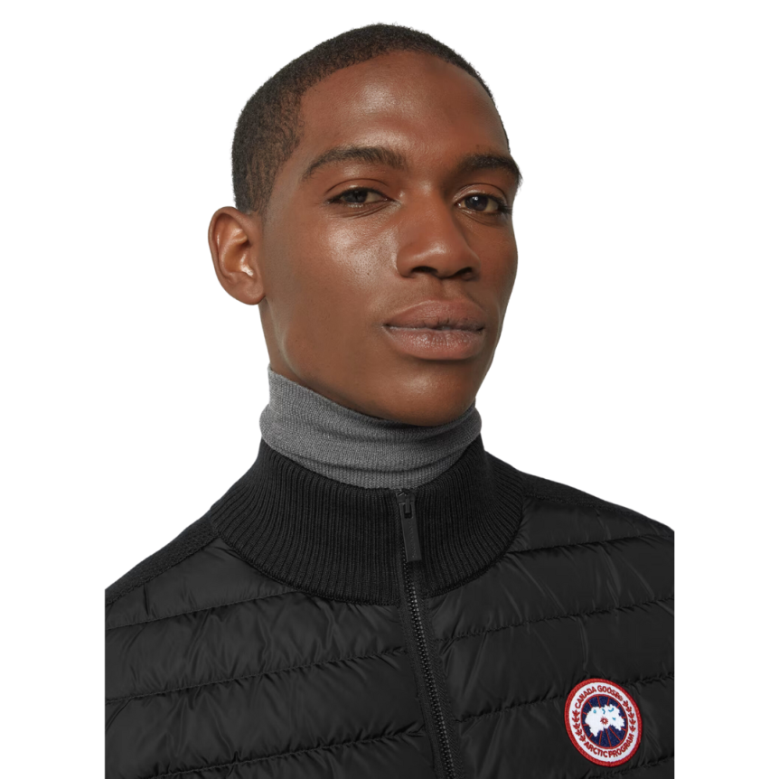 Gilet sans manches CANADA GOOSE bi matière laine mérinos noir HyBridge®