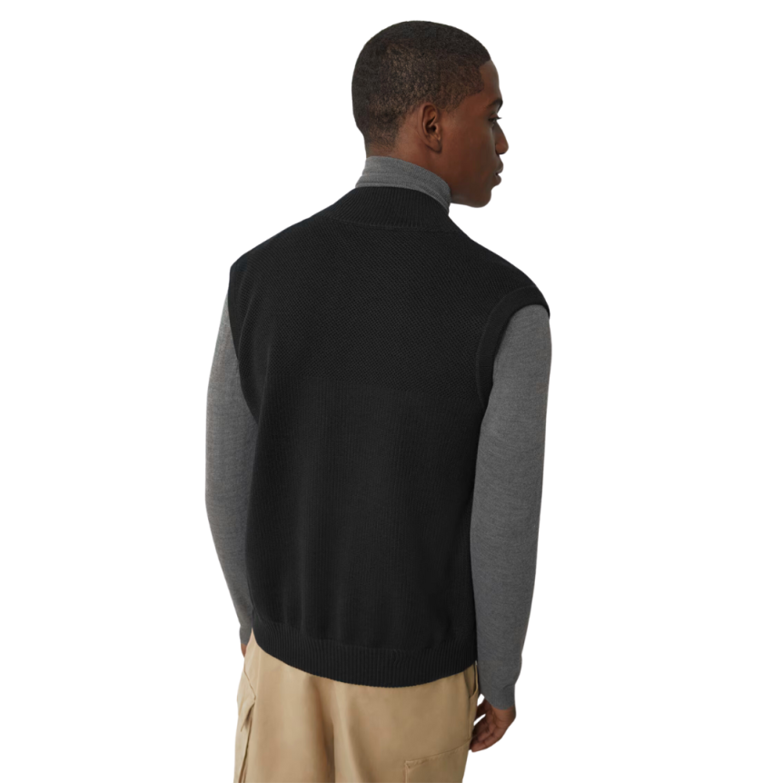 Gilet sans manches CANADA GOOSE bi matière laine mérinos noir HyBridge®