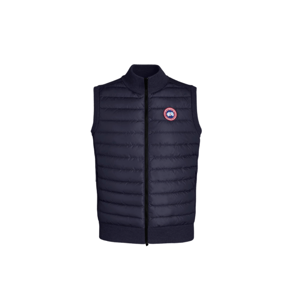 Gilet sans manches CANADA GOOSE  bi matière laine mérinos bleu marine HyBridge®
