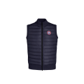 Gilet sans manches bi matière laine mérinos bleu marine HyBridge®