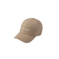 Casquette coton beige logo écriture