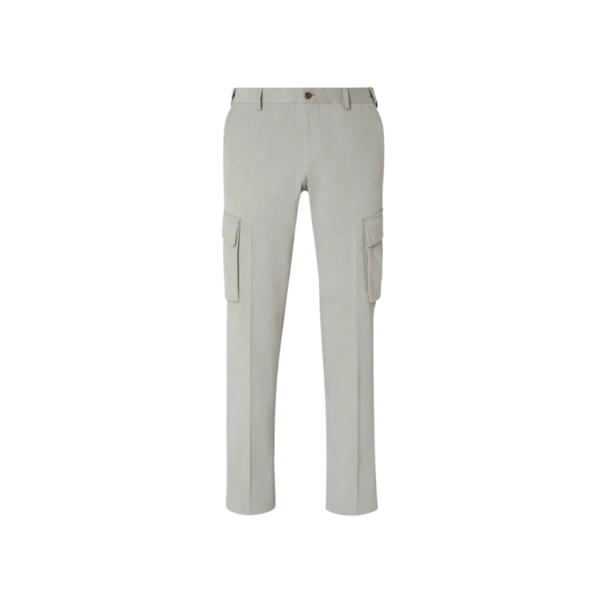 Pantalon Cargo CORNELIANI flanelle coton stretch gris clair