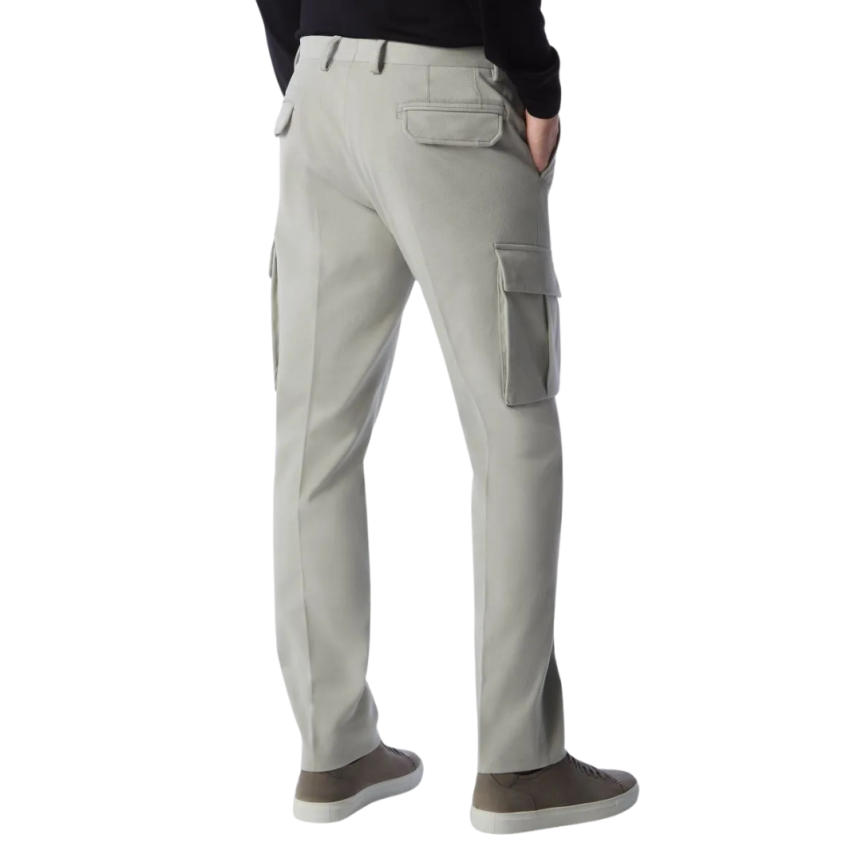 Pantalon Cargo CORNELIANI flanelle coton stretch gris clair