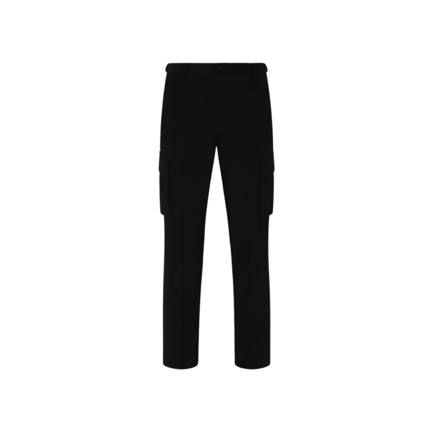 Pantalon CORNELIANI Cargo flanelle coton stretch noir