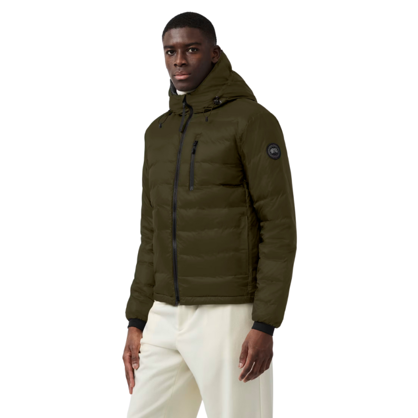 Blouson doudoune CANADA GOOSE Lodge Down Hoody nylon kaki black label