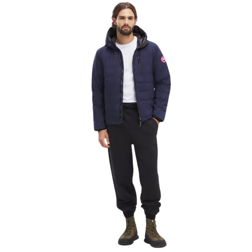 Blouson doudoune CANADA GOOSE Lodge down hoody nylon bleu marine