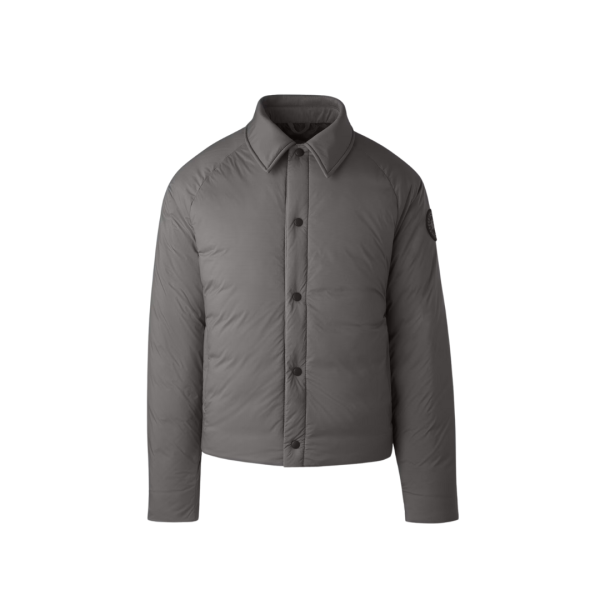 Veste bouton pression CANADA GOOSE Lodge nylon gris black label