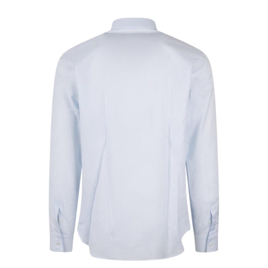 Chemise DIOR coton bleu ciel logo diamant ton sur ton