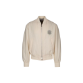 Blouson bomber beige patch poitrine dos