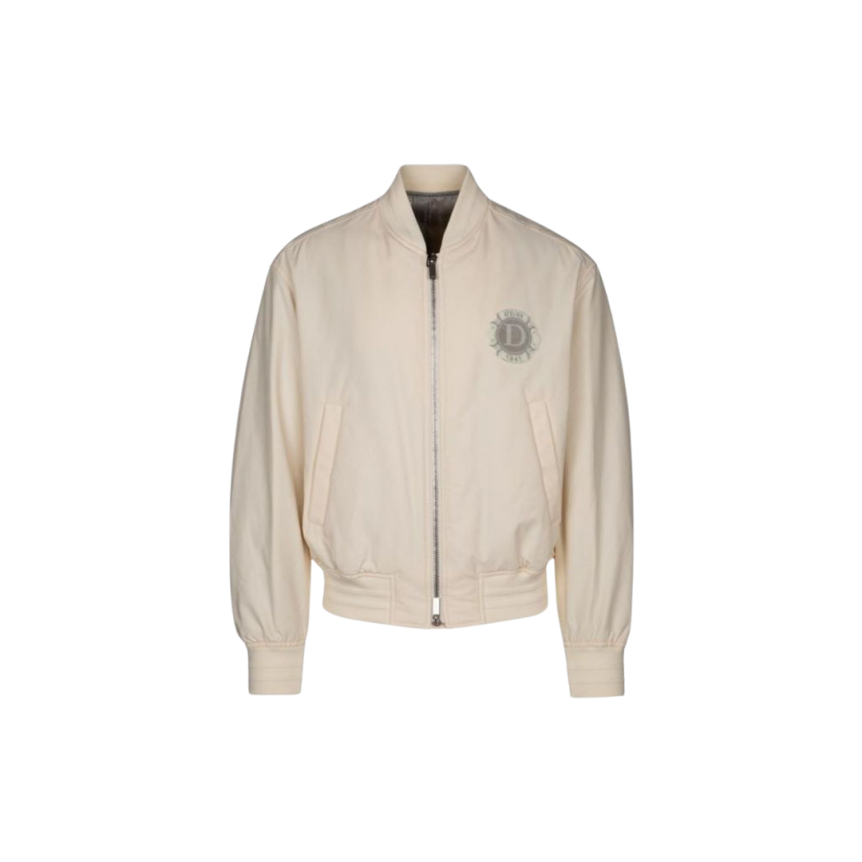 Blouson bomber DIOR beige patch poitrine dos
