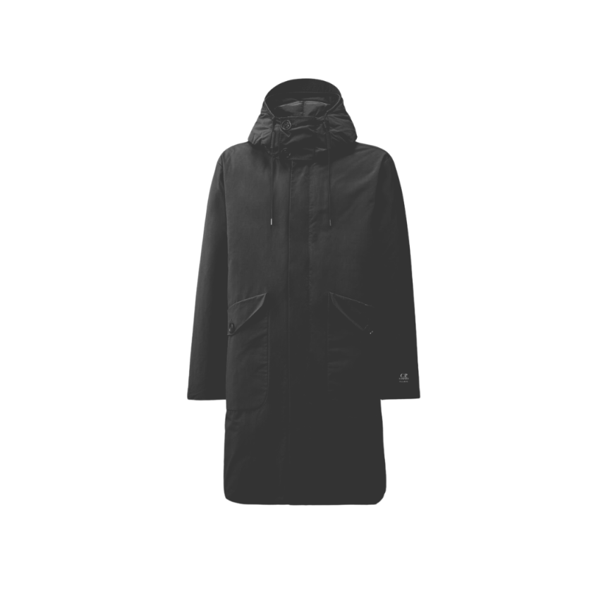 Parka à capuche CP COMPANY duvet Micro-M noir