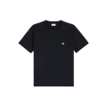 T-shirt col rond coton noir logo Triomphe blanc