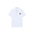 Polo manche courte coton stretch blanc logo Rose des Vents
