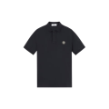 Polo manche courte coton stretch bleu marine logo Rose des Vents