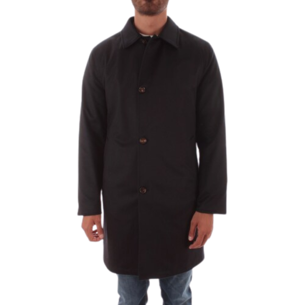 Manteau trench KIRED Ben coton bleu marine
