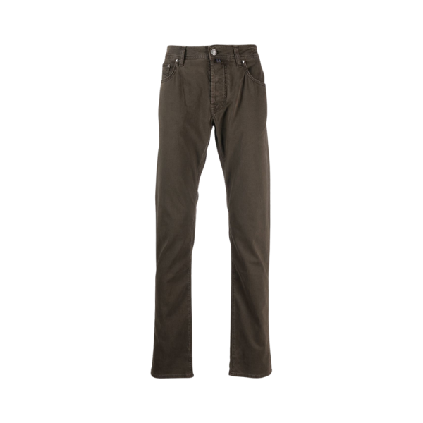 Pantalon JACOB COHEN Bard slim coton marron