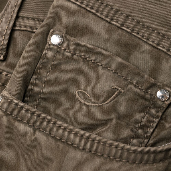 Pantalon JACOB COHEN Bard slim coton marron