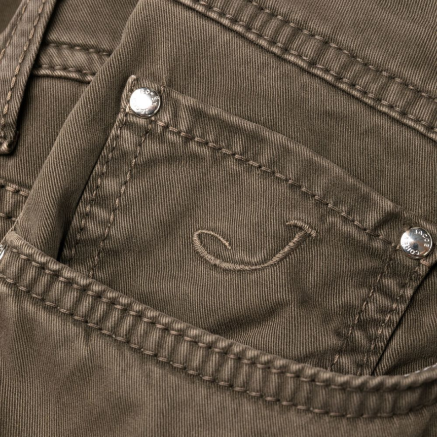 Pantalon JACOB COHEN Bard slim coton marron