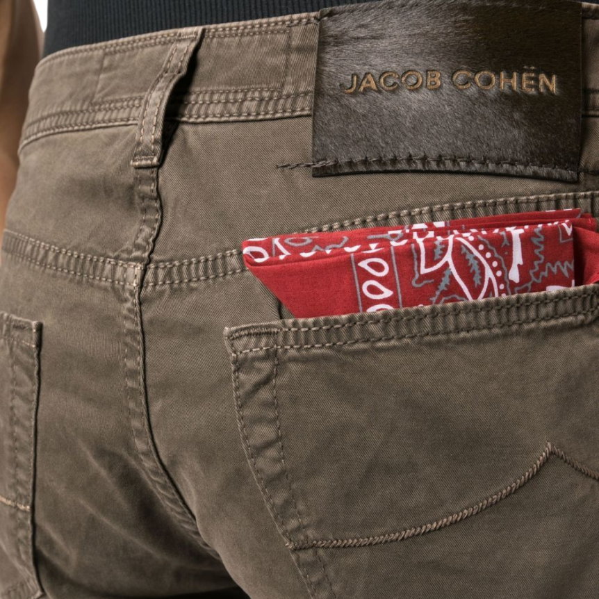 Pantalon JACOB COHEN Bard slim coton marron