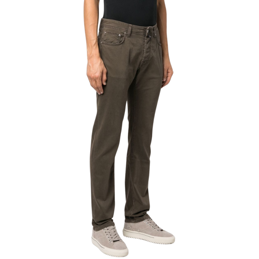 Pantalon JACOB COHEN Bard slim coton marron