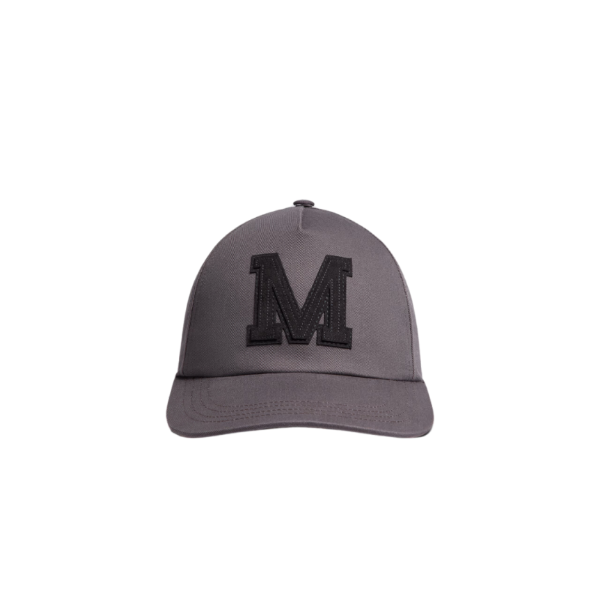 Casquette MONCLER toile coton gris monogramme M