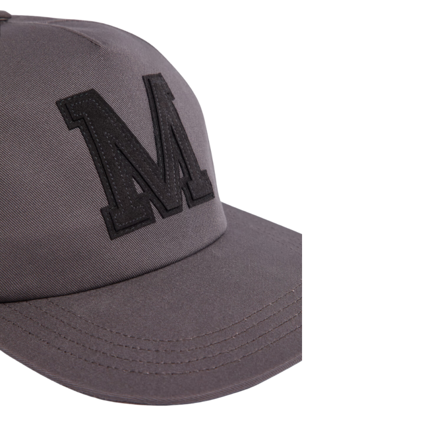 Casquette MONCLER toile coton gris monogramme M