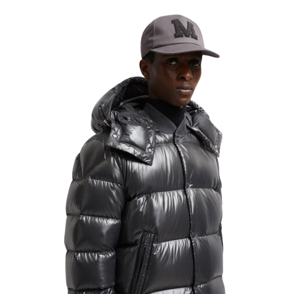 Casquette MONCLER toile coton gris monogramme M