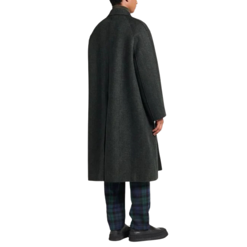 Manteau croisé DIOR laine vierge noir vert