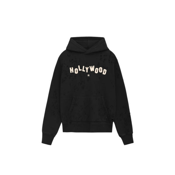 Sweat-shirt capuche AMIRI hoodie coton noir Hollywood Shotgun