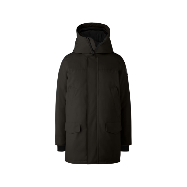 Parka capuche CANADA GOOSE Langford laine noire logo noir