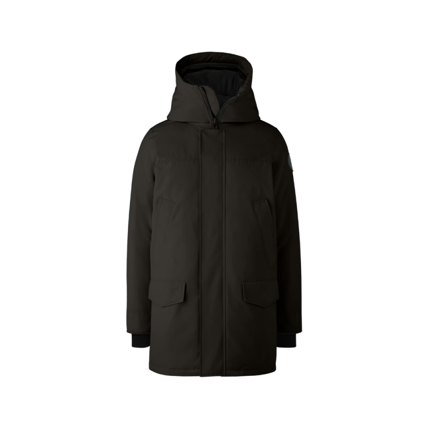 Parka capuche CANADA GOOSE Langford laine noire logo noir