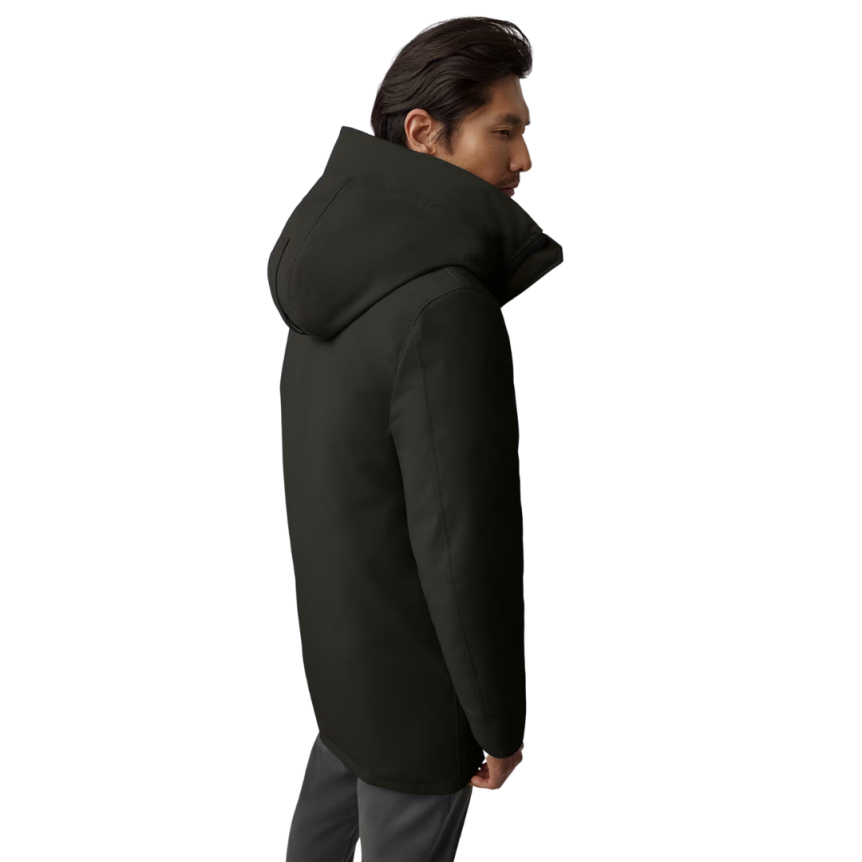 Parka capuche CANADA GOOSE Langford laine noire logo noir