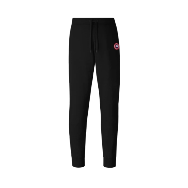 Pantalon de survêtement CANADA GOOSE Huron coton noir jogging Black label