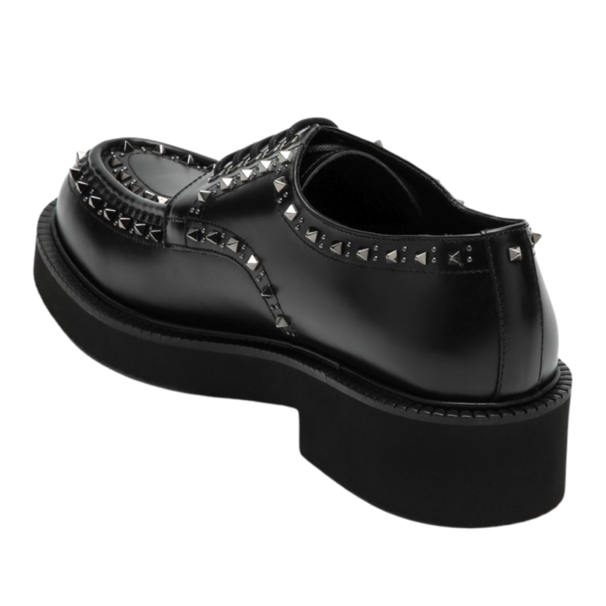 Derbies à lacets VALENTINO cuir veau noir clous métal