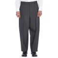 Pantalon large laine vierge gris anthracite