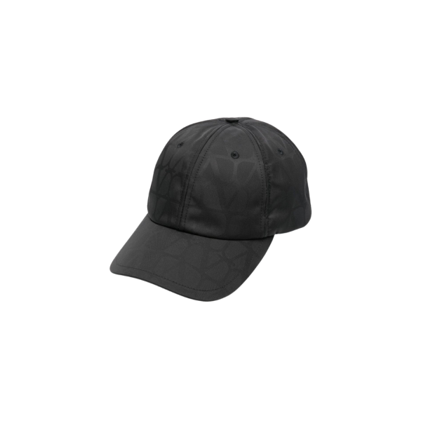 Casquette de baseball VALENTINO nylon noir V logo
