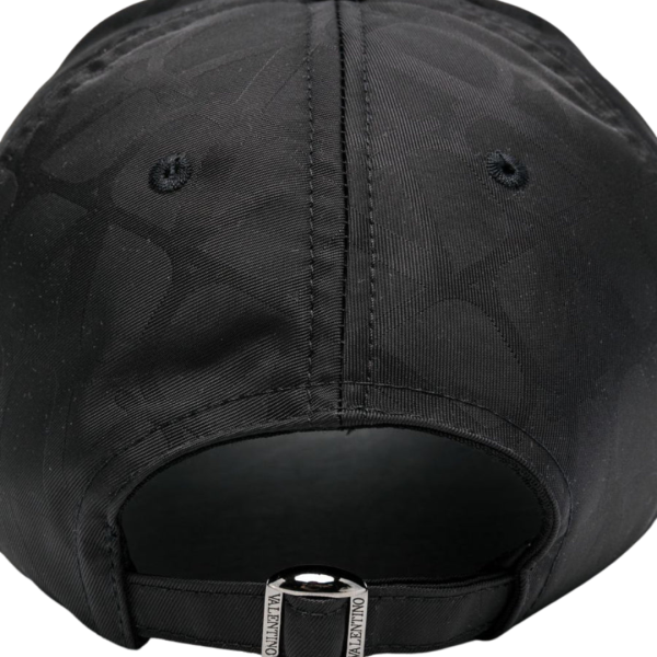 Casquette de baseball VALENTINO nylon noir V logo