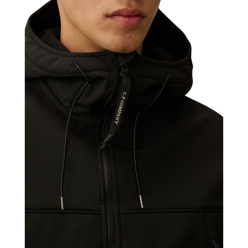 CP COMPANY Veste zippée à capuche Goggle C.P. Shell-R noir  lunettes