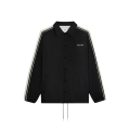 Blouson nylon veste Coach noir bande blanche logo écriture