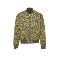 Blouson bomber léopard jaune orange